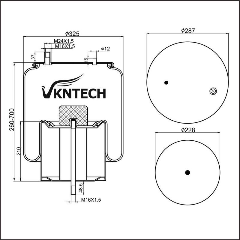 TRUCK  AIR SPRING FOR  V.I 5.010.239.971 5.010.557.356  Contitech 4911NP03  Goodyear 1R13-714 REPLACED BY VKNTECH 1K4911