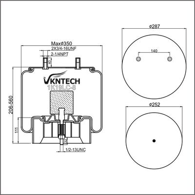 ΠΑΡΑΜΑΤΙΚΗ ΑΕΡΙΚΗ ΠΕΡΙΛΗΣΗ HENDRICKSON S-237484 Contitech 11 10.5B-18 P 743 Firestone W01-358-8093 αντικαταστάθηκε από VKNTECH 1K8093